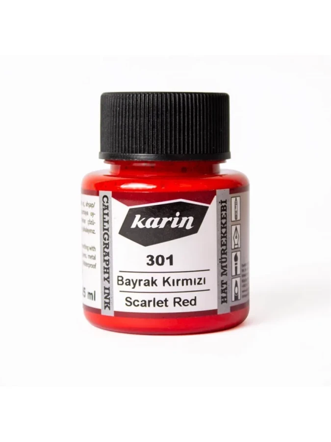 Karin 45 Ml Hat Mürekkebi Bayrak Kırmızı 301 6210301045
