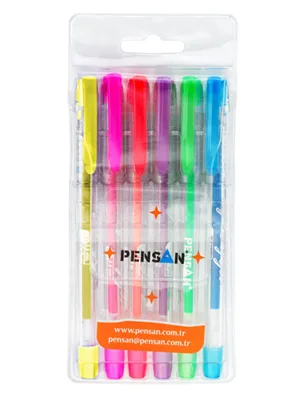 Pensan My-king Simli Neon Jel Kalem 6 Renk 2227jk00n6