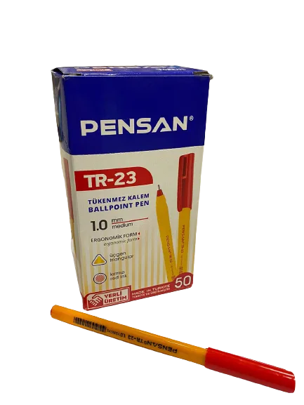 Pensan 1.0 Üçgen Tükenmez Kalem Kırmızı Tr-23