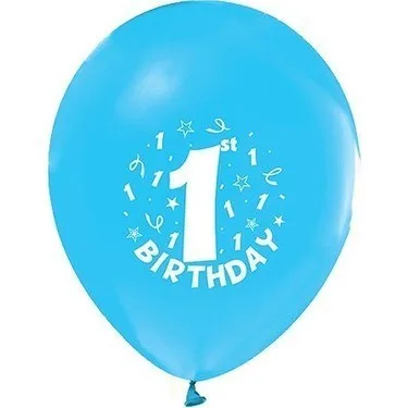 Nedi Party Marty Baskılı Balon 1 Yaş İyi Ki Doğdun Mavi 16"lı Pm-12158