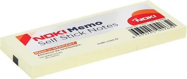Noki Memo 40x50 Mm Yapışkanlı Not Kağıdı Sarı 3"lü 12005