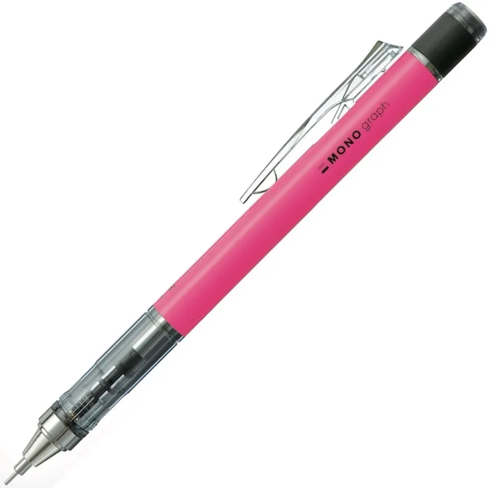 Tombow Mono Graph 0.7 Mm Shake Mekanik Versatil Kalem Neon Pink Mg83r7