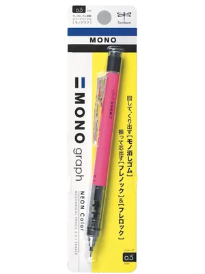 Tombow Mono Graph 0.5 Mm Shake Mekanik Versatil Kalem Neon Pink Dpa-134f Blisterli