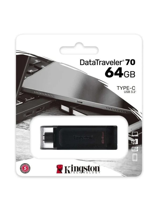 Kingston Dt70 64 Gb Usb-c 3.2 Gen Type-c Flash Bellek