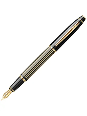 Scrikss 35l Dolma Kalem Çizgi Desenli Siyah Altın