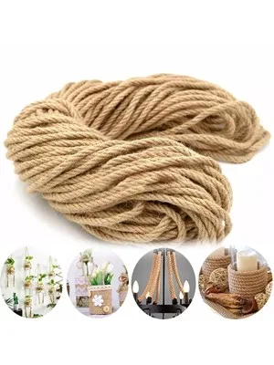 Elif 5 Mm Jüt İp (kendir İpi) Naturel 6mt +\