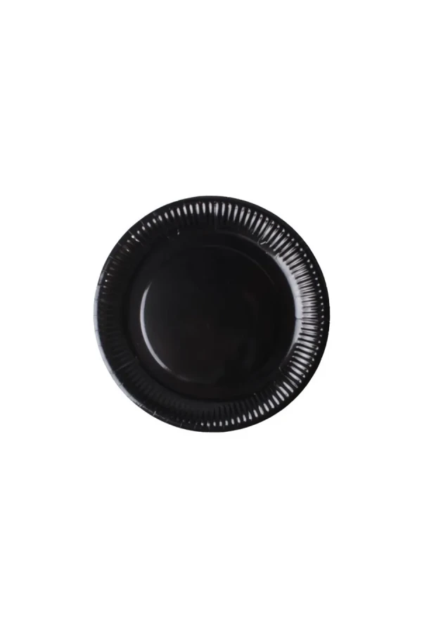 Nedi 22 Cm Karton Tabak 8 Li Düz Siyah 70376\12408