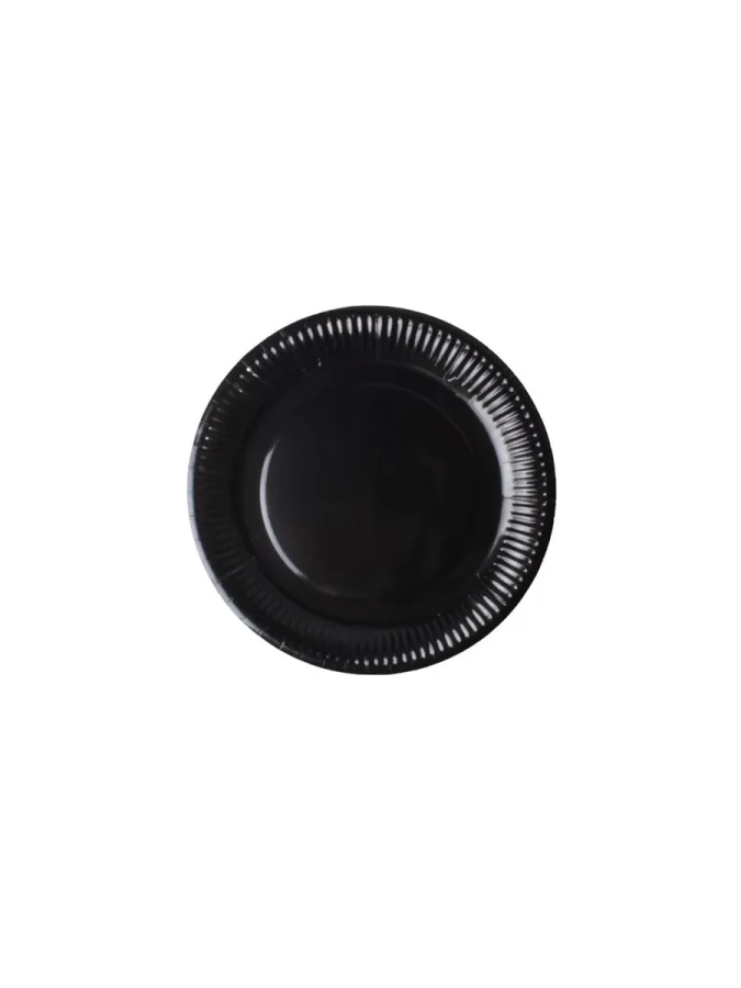 Nedi 22 Cm Karton Tabak 8 Li Düz Siyah 70376\12408
