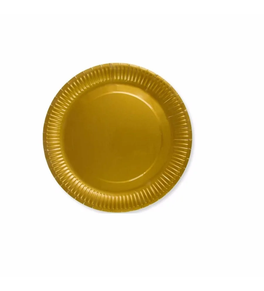 Nedi 22 Cm Karton Tabak 8 Li Düz Altın 70377