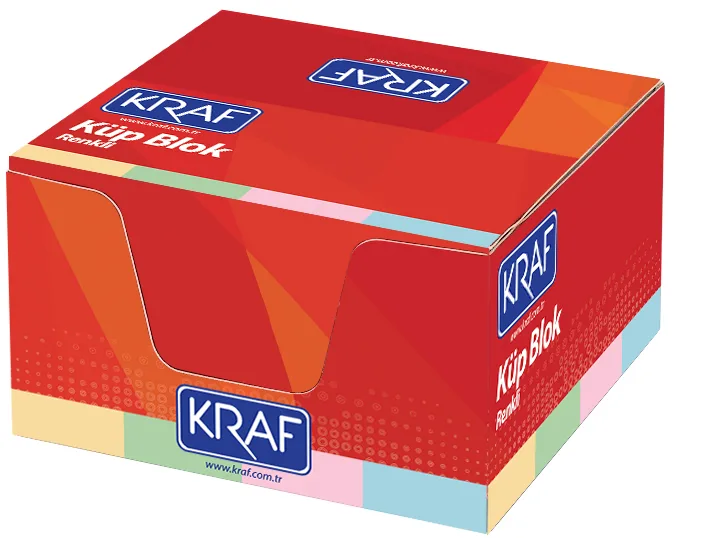 Kraf 8x8 Cm Küp Blok Renkli 117g
