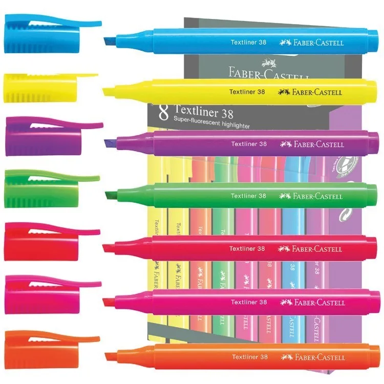 Faber Castell 38 Fosforlu Kalem 8 Renk Neon 157778