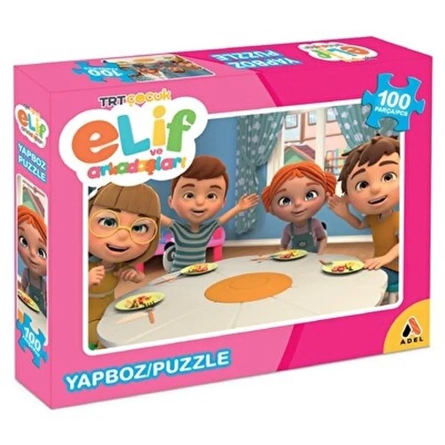 Adel Trt Çocuk Elif ve Arkadaşları 100 Parça Puzzle 2013000510000
