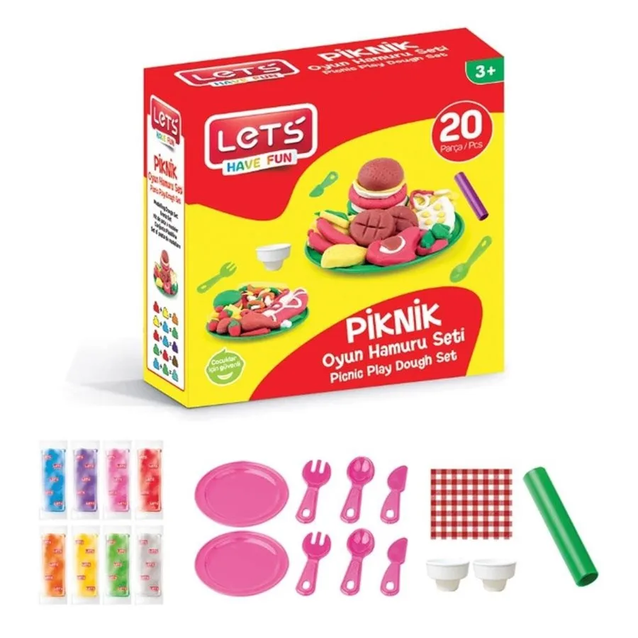 Lets 20 Parça Oyun Hamuru Piknik Seti L8595