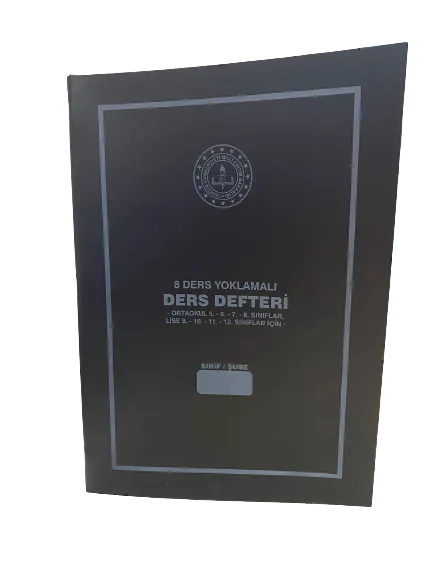 Gülpaş 8 Ders Yoklamalı Ders Defteri Ortaokul ve Lise İçin Dikişsiz Pp Kapak 384