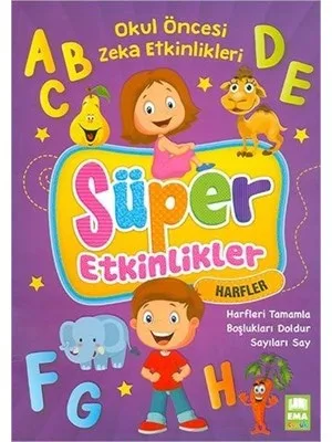 Okul Öncesi Zeka Etkinlikleri - Süper Etkinlikler - Harfler - Bıcırık Yayınları