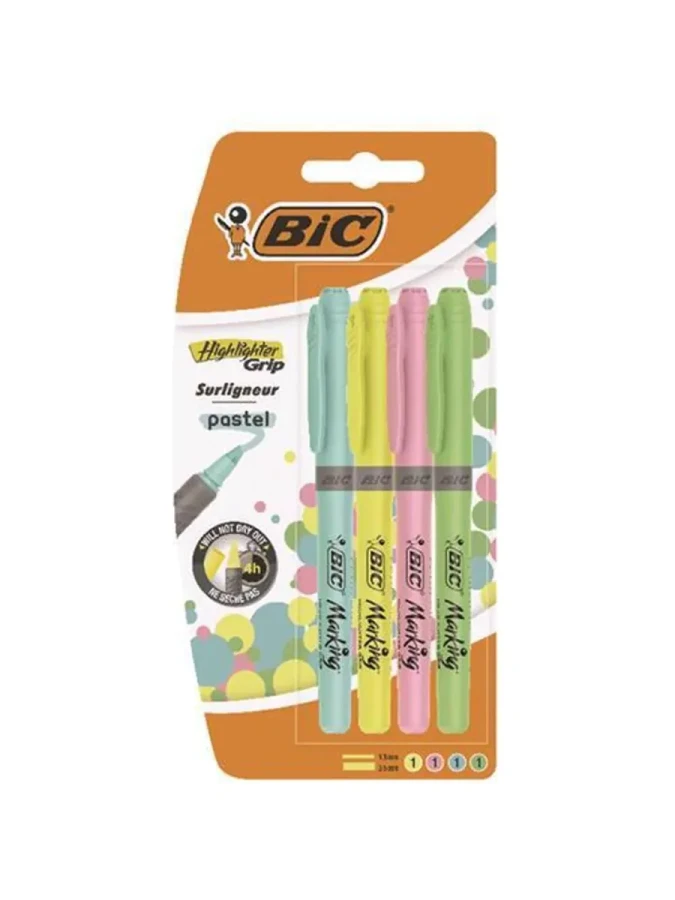 Bic Highlighter Grip Pastel Fosforlu Kalem 4 Renk 964859
