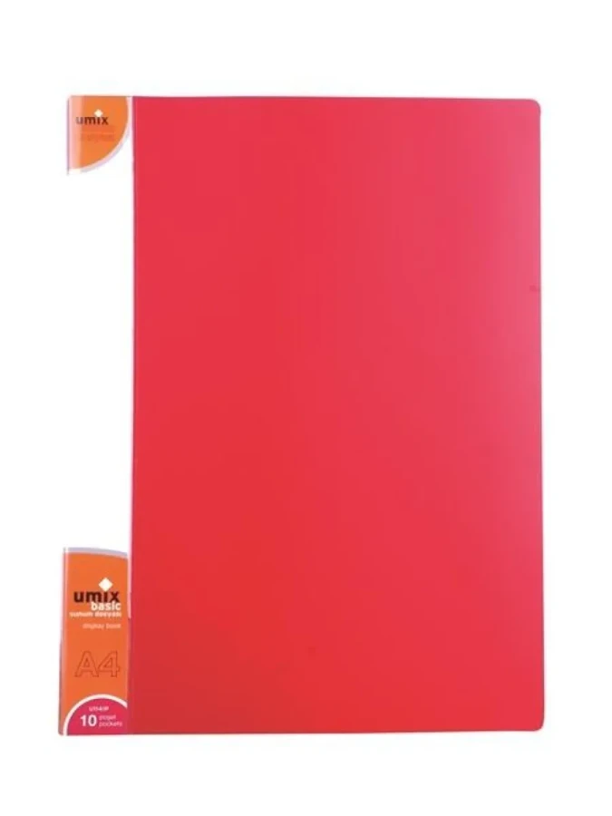 Umix Basıc A4 Sunum Dosyası 10"lu Kırmızı U1141p