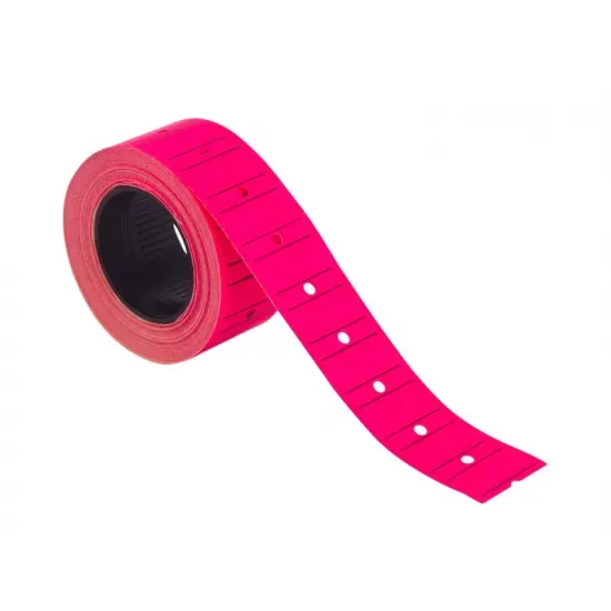 Kraf 12x21 Fiyat Makinası Etiketi Fosforlu Pembe 600 Rulo Lü 5500