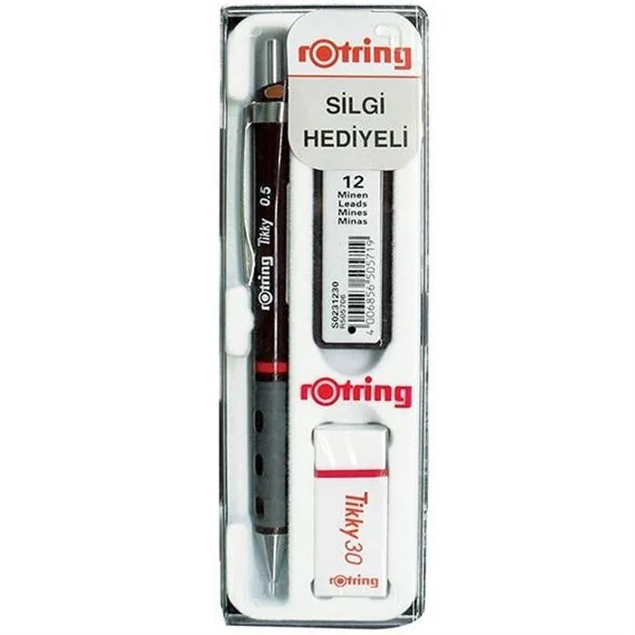 Rotring Tikky Set 0.5 Versatil+min+silgi Bordo Ro-kk07-05