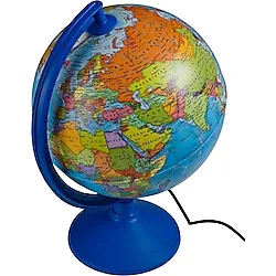 Brons 26 Cm Işıklı Küre Dünya Siyasi Br-827