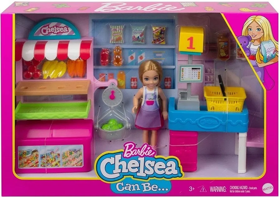Barbie Chelsea Meslekleri Öğreniyor Market Çalışanı Chelsea ve Oyun Seti Gtn67