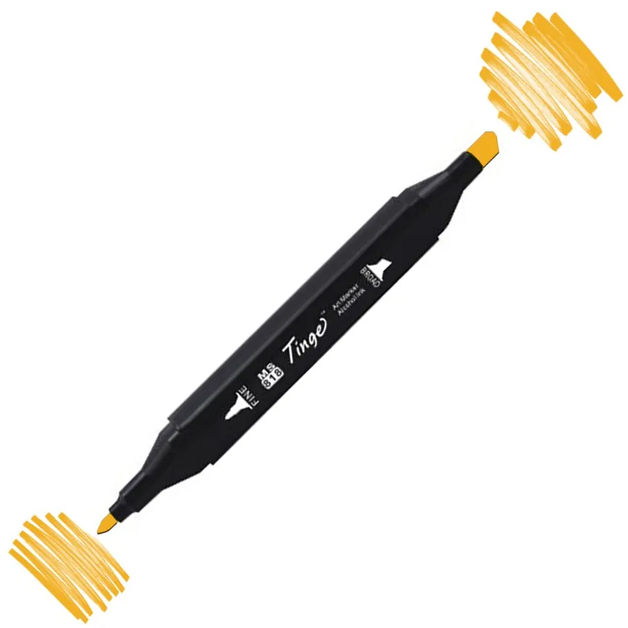Del Rey Twin Çift Uçlu Marker Kalem Yr31 Dark Yellow