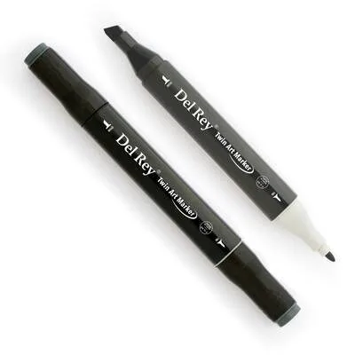 Del Rey Twin Çift Uçlu Marker Kalem Cg1 Cool Grey