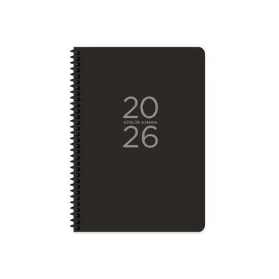 Keskin Color 17x24 Spiralli Günlük Ajanda Siyah 600162-99 (2026)