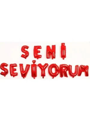Nedi Seni Seviyorum Folyo Balon Gold\kırmızı R0086
