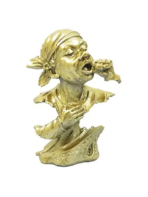 Taros Unick Color Orta Boy Şarkıcı Müzisyen Biblo Altın-gümüş 6566