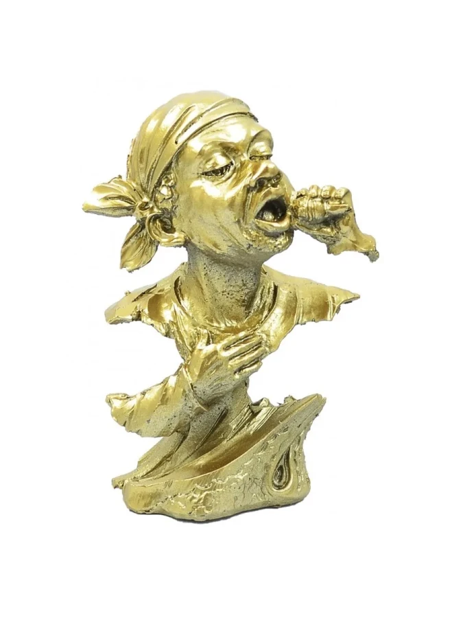 Taros Unick Color Orta Boy Şarkıcı Müzisyen Biblo Altın-gümüş 6566