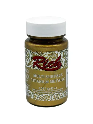 Rich 90 Cc Multı Surface Tıtanıum Metalik Akrilik Boya 0902524 Antik Altın