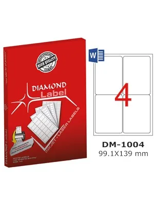 Diamond Label 63.5xx46.6 Mm A4 Laser Etiket 100"lü Dm-1018