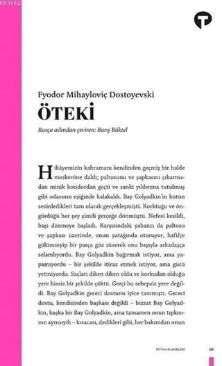 Öteki - Turkuvaz Kitap Yayınları