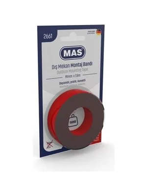 Mas 19 Mmx1.5 M Çift Taraflı Dış Mekan Güçlü Montaj Bantı 2661