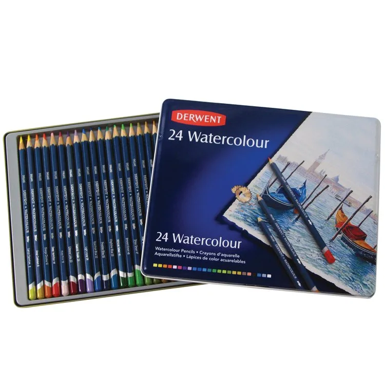 Derwent Kuru-suluboya Kalemi (watercolour) 24"lü Teneke Kutu Dw32883