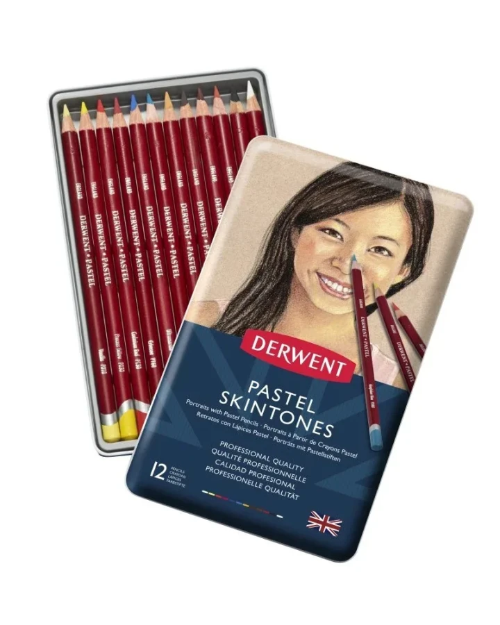 Derwent Pastel Pencıl Skıntones Set 12"li (ten Renkleri İçerir) Teneke Kutu Dw2300563