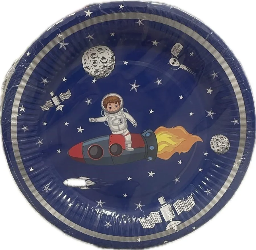 Nedi 22 Cm Karton Tabak 8 Li Uzay ve Astronot 52395
