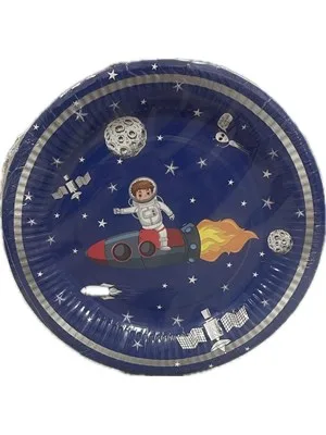 Nedi 22 Cm Karton Tabak 8 Li Uzay ve Astronot 52395
