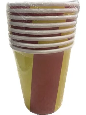 Nedi Karton Bardak 8"li Sarı-kırmızı 38934