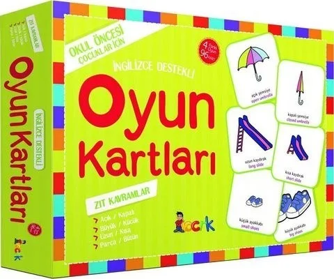 İngilizce Destekli Oyun Kartları\ Zıt Kavramlar - Bıcırık Yayınları