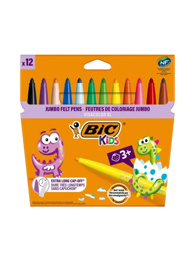 Bic Vısacolor Xl Jumbo Yıkanabilir Keçeli Kalem 12 Li 8922233