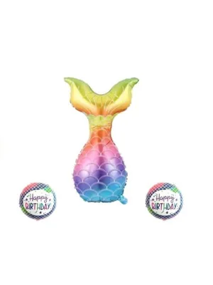 Rps 34"-18" Folyo Balon Deniz Kızı Kuyruk 3 Lü Set 0280