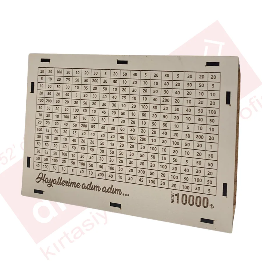 Aka Mdf Ahşap Hedef Kumbara (10000 Tl)