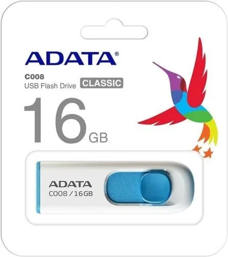 Adata C800-16gb Usb 2.0 Classic Beyaz-mavi Flash Bellek