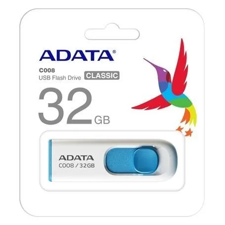 Adata C800-32gb Usb 2.0 Classic Beyaz-mavi Flash Bellek