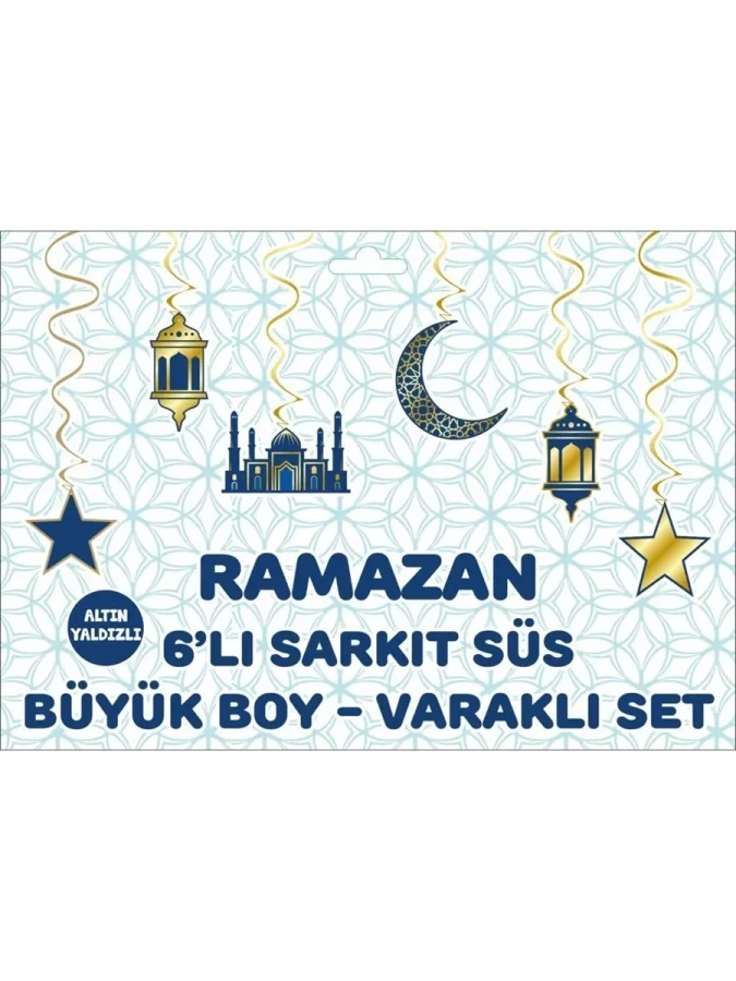 Nedi Ramazan Sarkıt Süs 6 Lı Altın Yaldızlı 00003