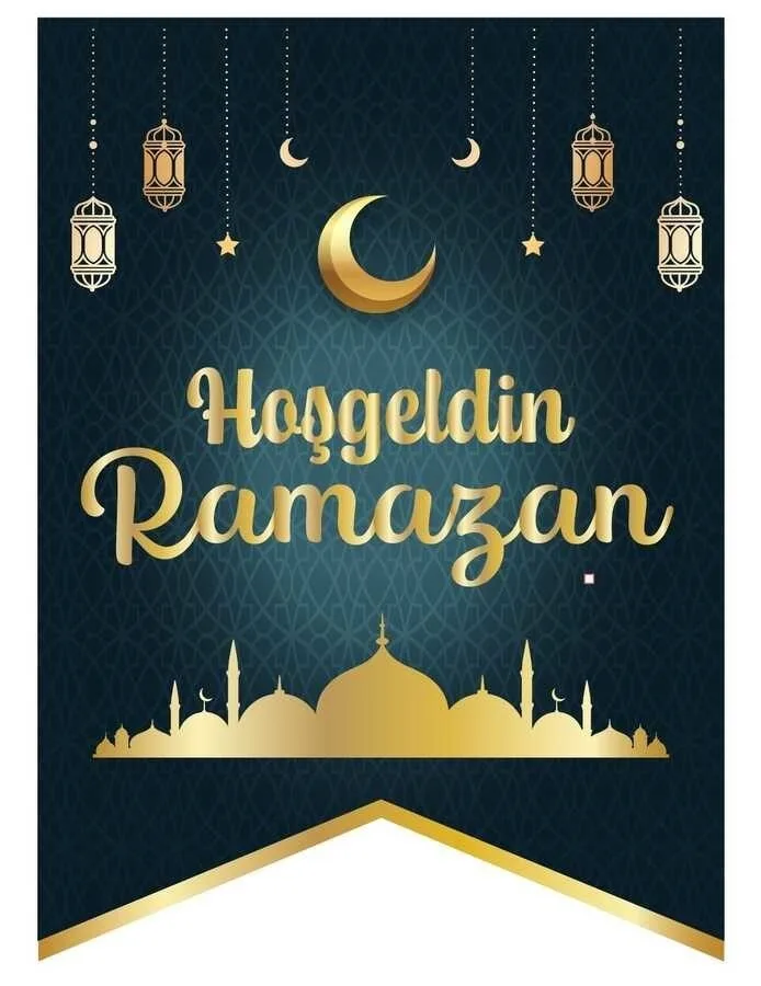 Nedi Kırlangıç Oynar Yazı Hoşgeldin Ramazan Altın Yaldızlı 00001