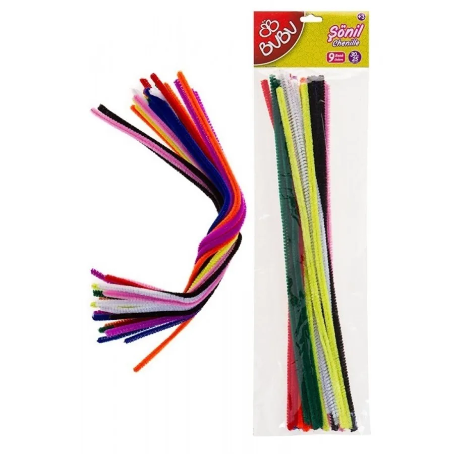 Bubu 30 Cm Şönil Renkli 25"li Bu-bu00104