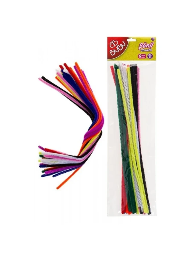 Bubu 30 Cm Şönil Renkli 25"li Bu-bu00104